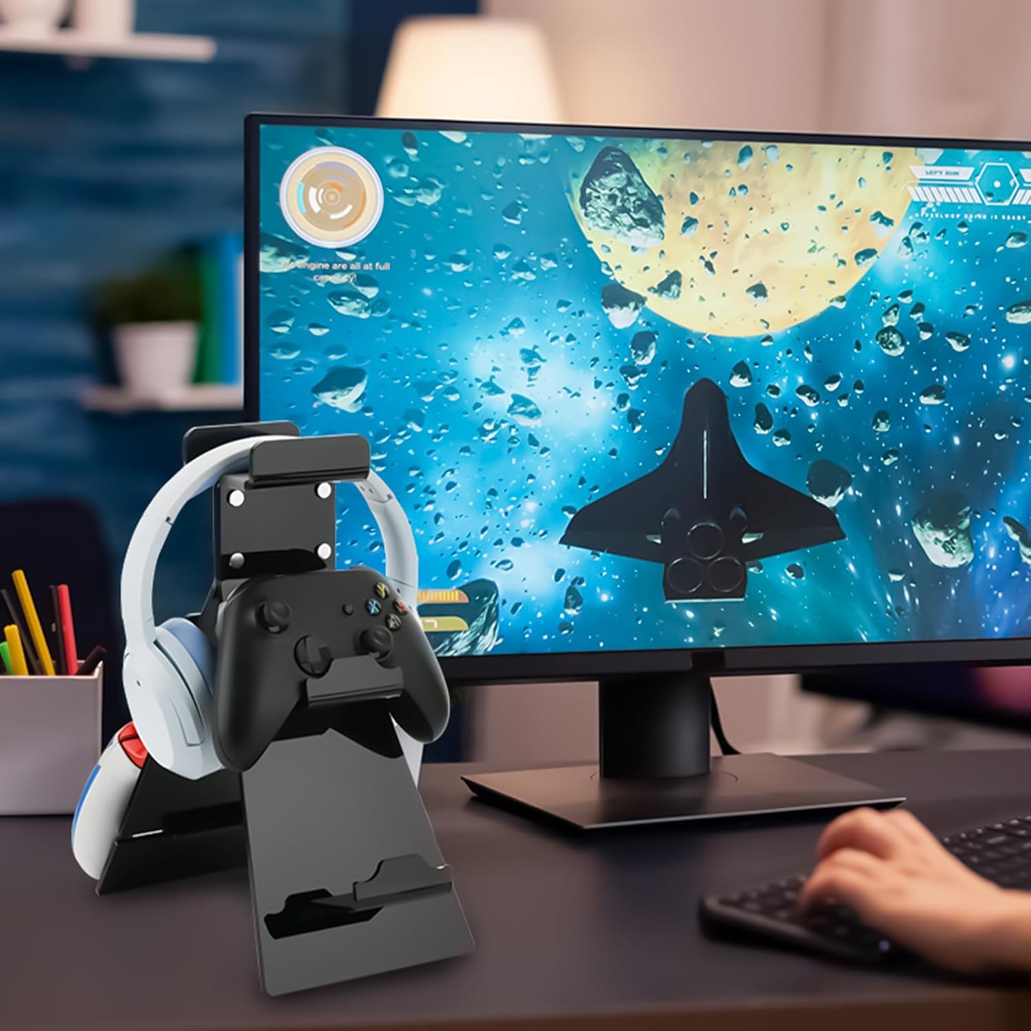 KEXIAO アクリル ヘッドホンスタンド ディスプレイ ヘッドホンホルダー ヘッドホンハンガー ヘッドセットハンガー すべてのヘッ