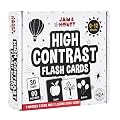 Amazon Brand-Jam & Honey High Contrast Flash Cards for Babies & Toddlers|Visual Stimulation|Cognitive,Visual & Language