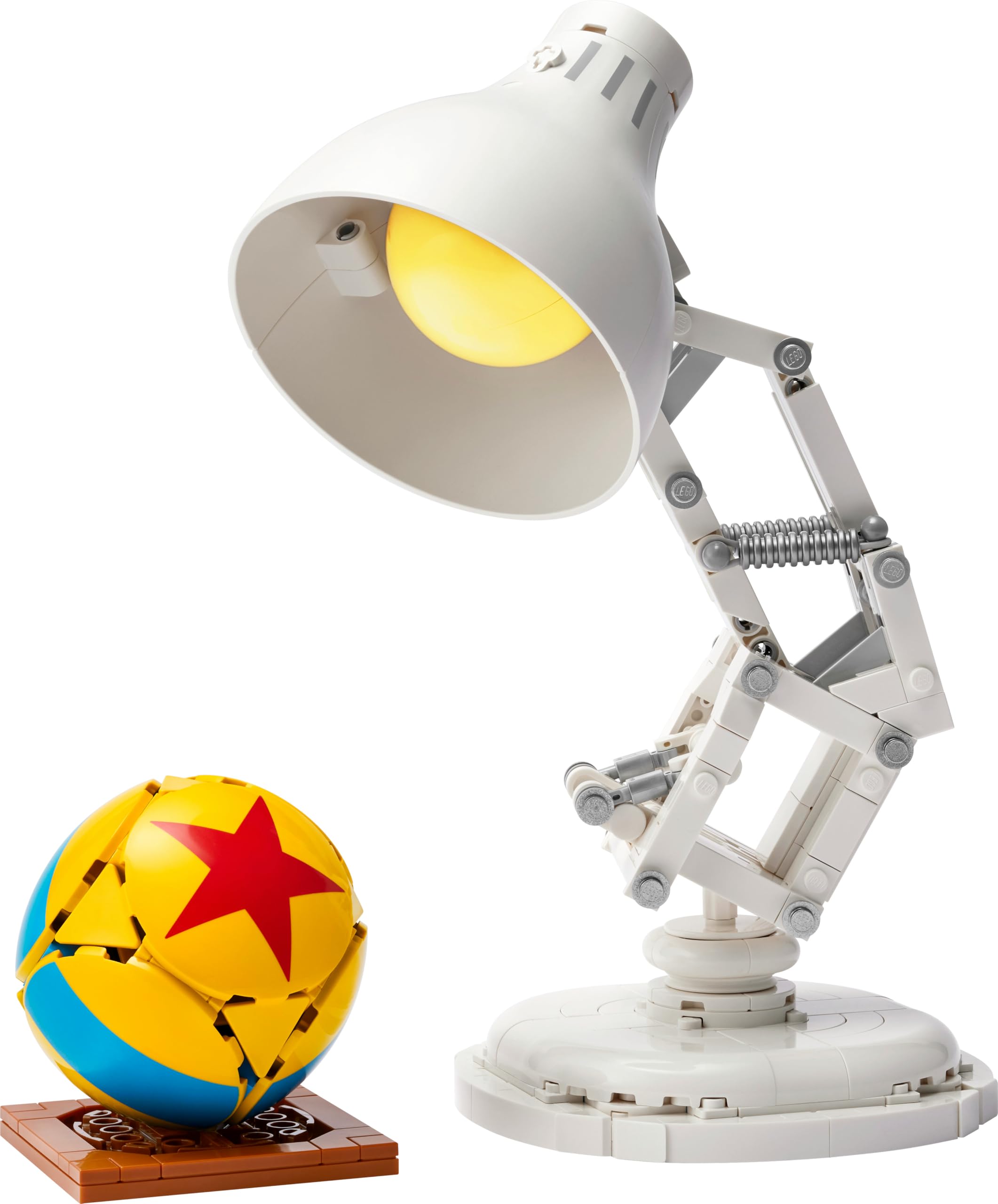 LEGO Ideas | Disney Pixar Luxo Jr. - Set con Lampada da Costruire per Adulti - Gadget Cinematografico con Riferimenti ai Film - Decorazione per la Casa da Scrivania - Idea Regalo da Collezione - 21357