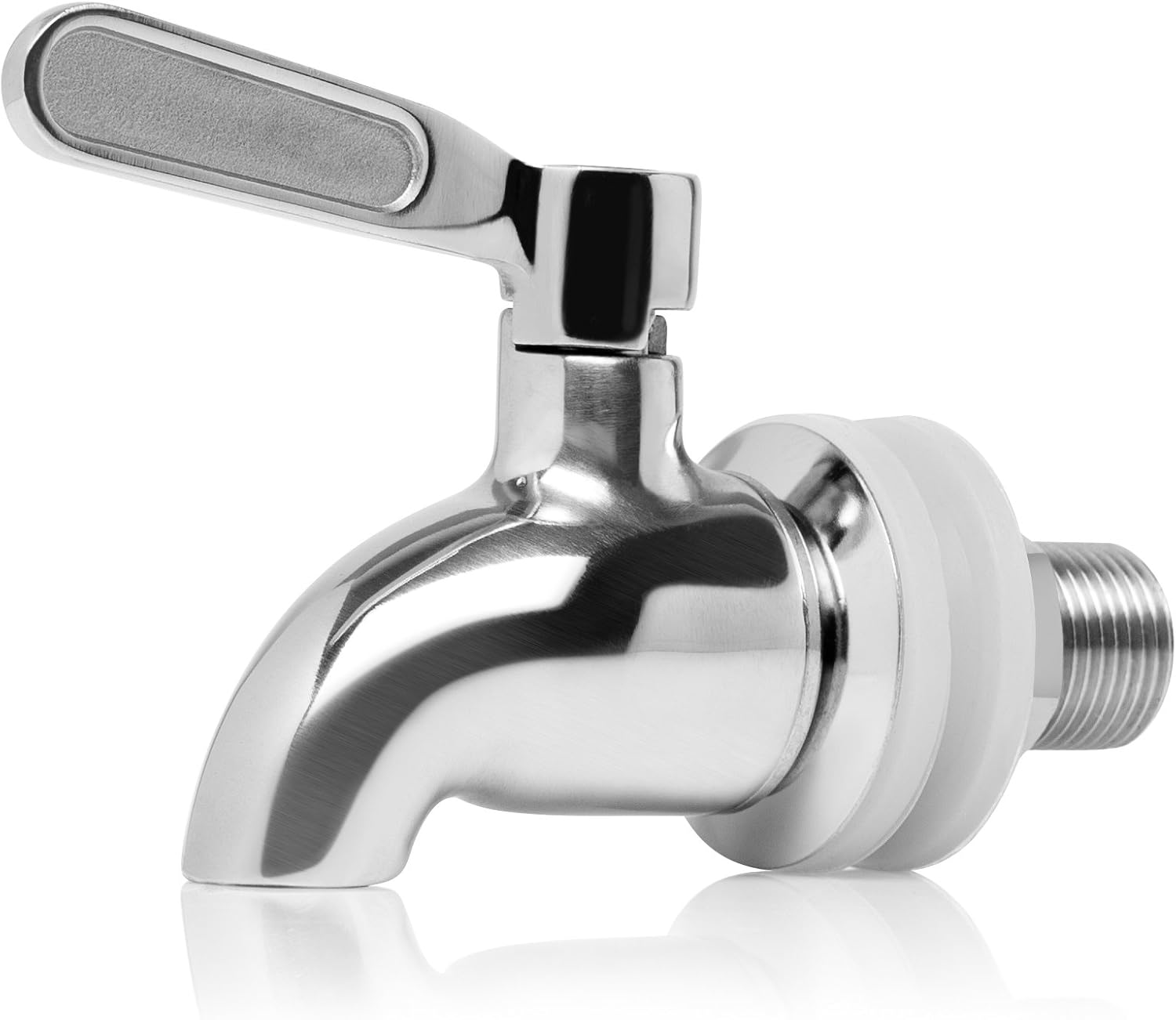 Brew Tapper Solid Stainless Steel Beverage Dispenser Replacement Spigot (Polished Finish)
