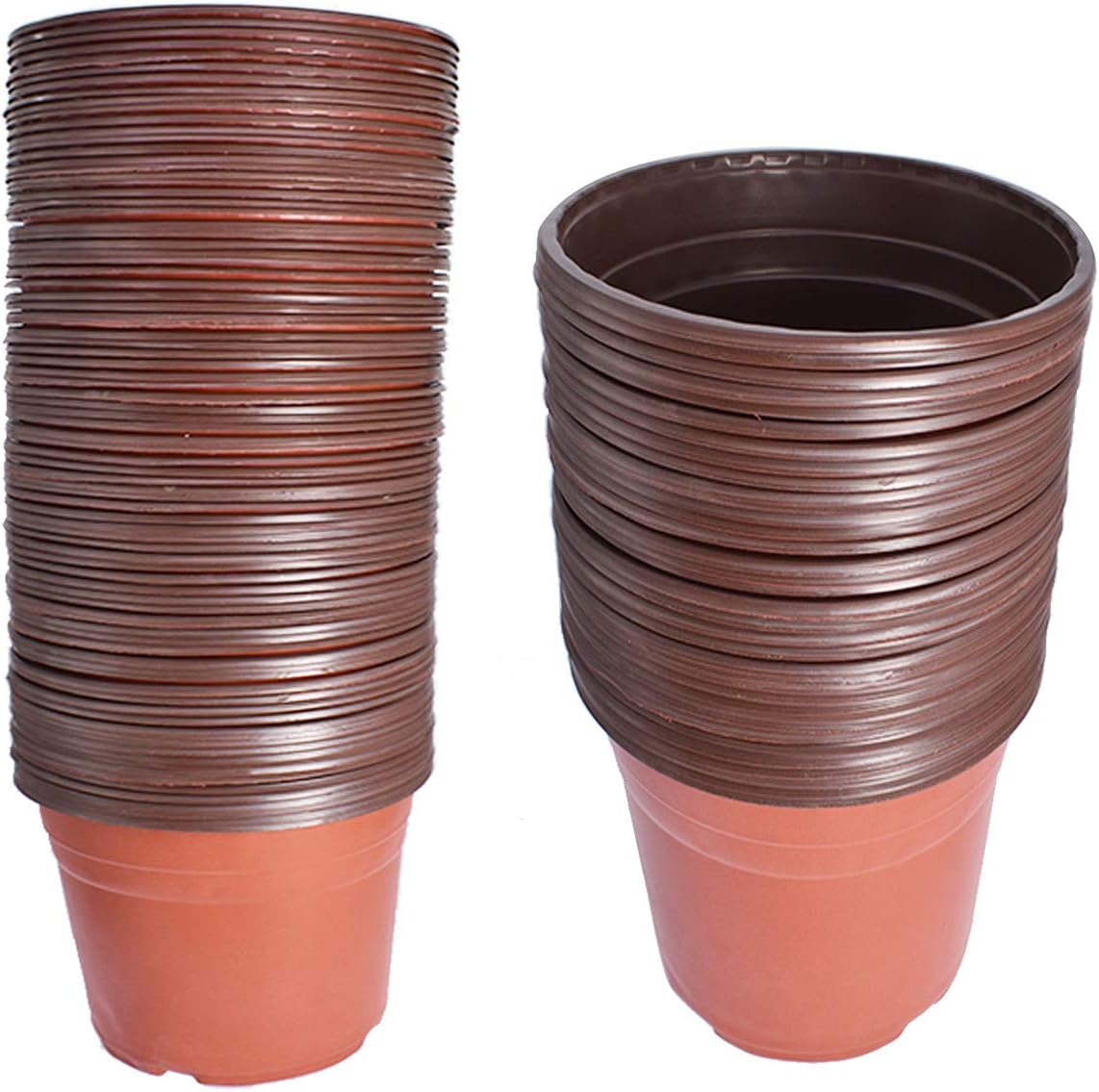 100 Pcs Plastic Plants Nursery Pot/Pots Seedlings Flower Plant Container Seed Starting Pots