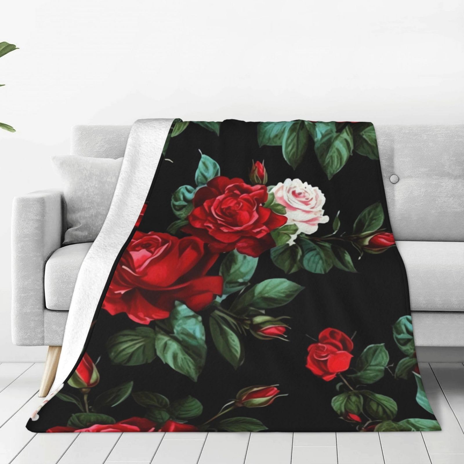 Couverture micro polaire rose anti-froid pour literie et salon