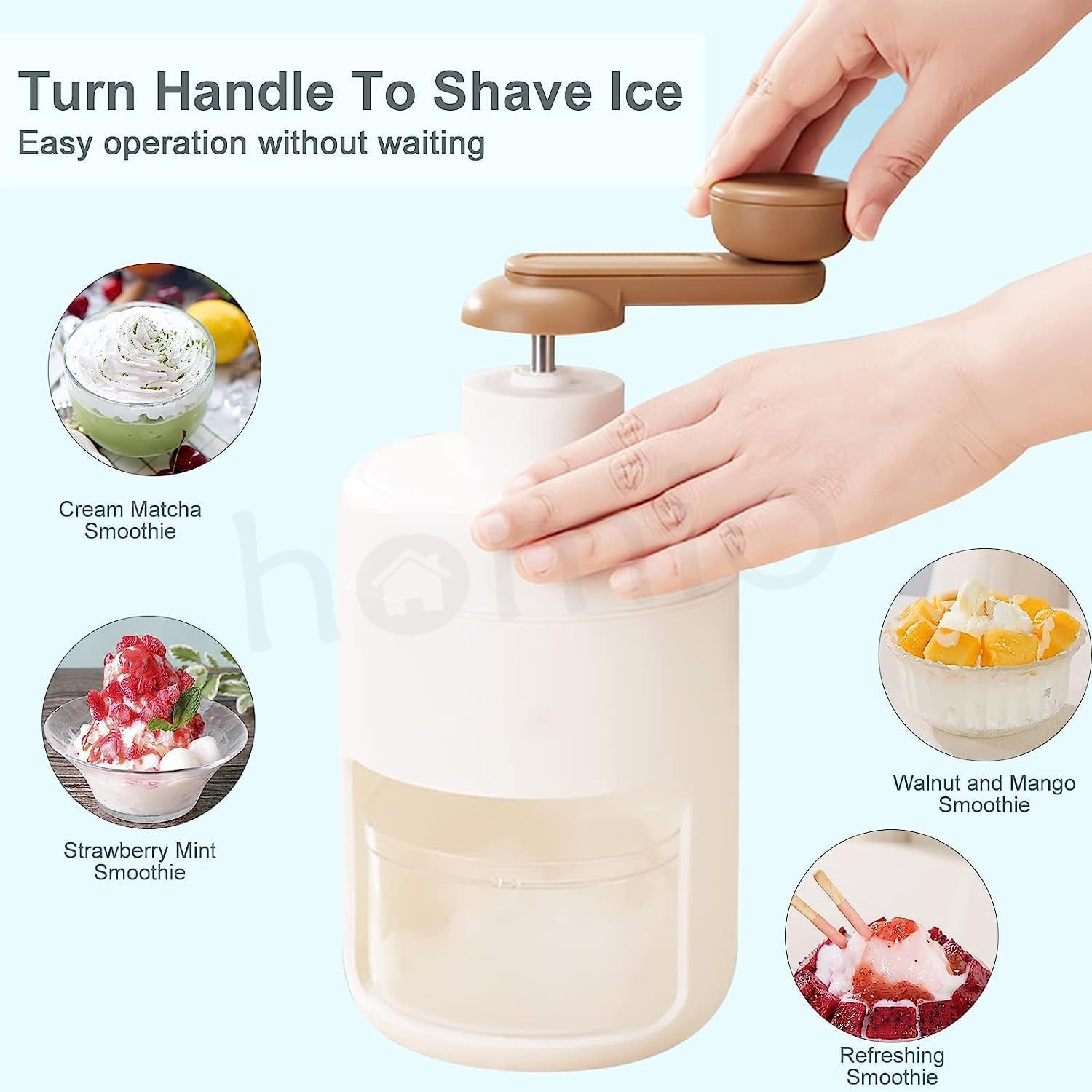 Portable Ice Crusher - Make Snow Cones & Cocktails! -5