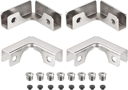 HARFINGTON Clip de fijación de vidrio, 2 piezas para combinación de vidrio en forma de L de 0.394 a 0.394 pulgadas, soporte de fijación de clip