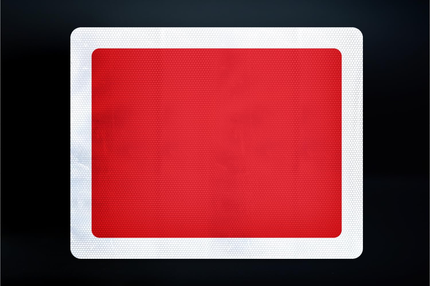 Sh2 Scheibe - Schutzhalt Tafel für Schienenverkehr - reflektierend - rot mit weißem Rand - 550 mm x 440 mm (Aluverbund RA2/C)