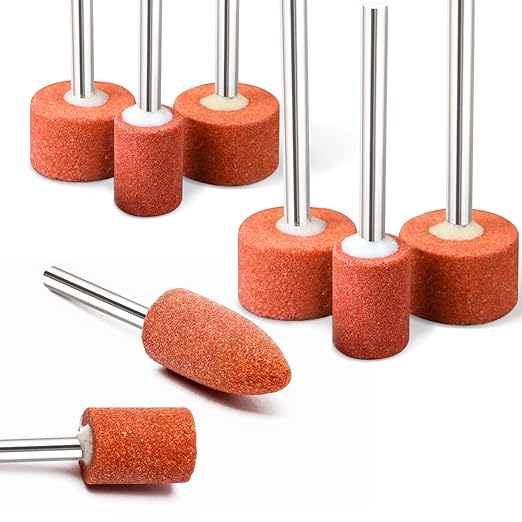 42 Pcs Sanding Bits, Aluminium Oxide Grinding Stone Set with 1/8" Shank Compatible with Dreme Rotary Tool for Metal Rust Removal, Smoothing, Deburring