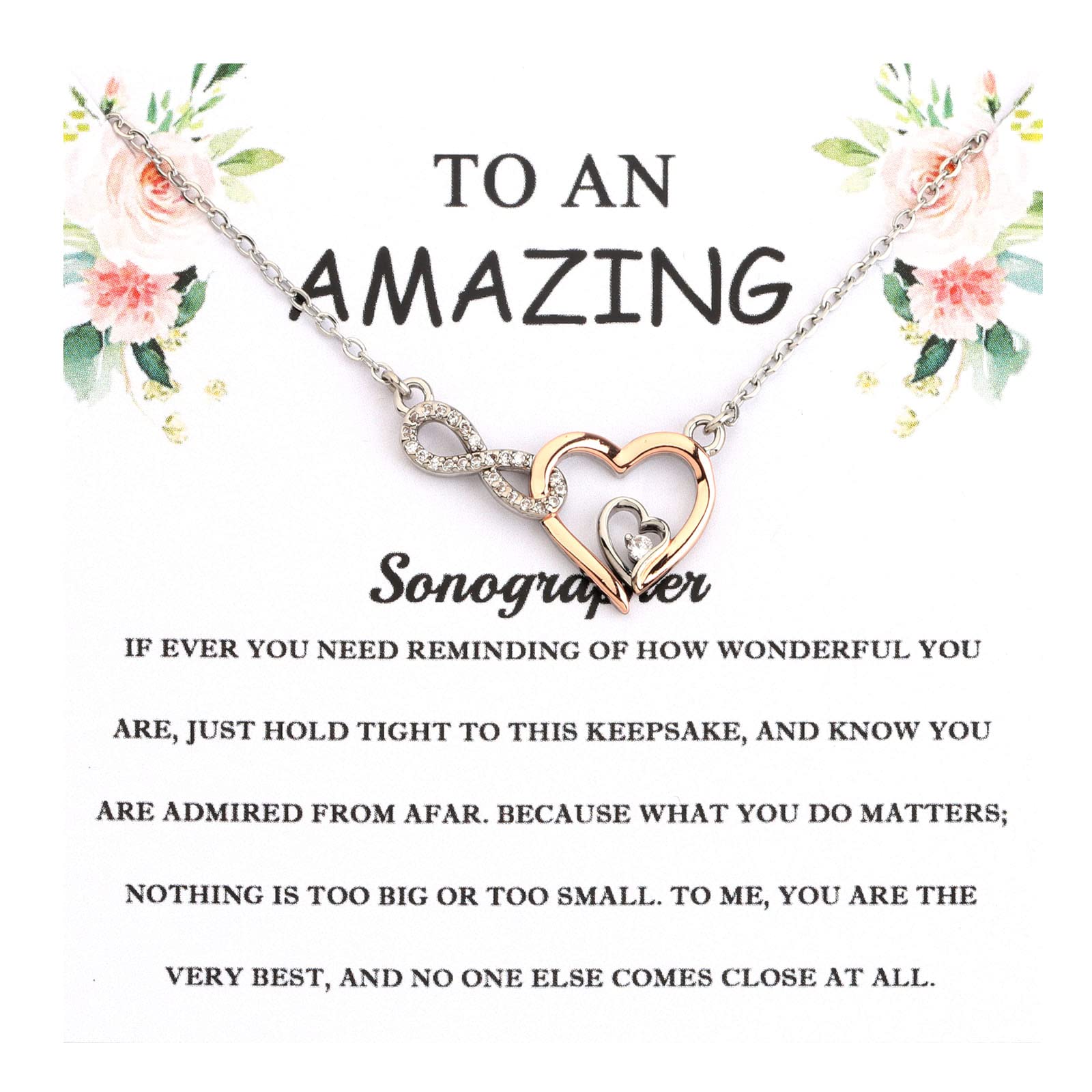 FEELMEM Sonographer Necklace To an Amazing Sonographer Gifts Ultrasound Tech Sonographer Graduation Gift