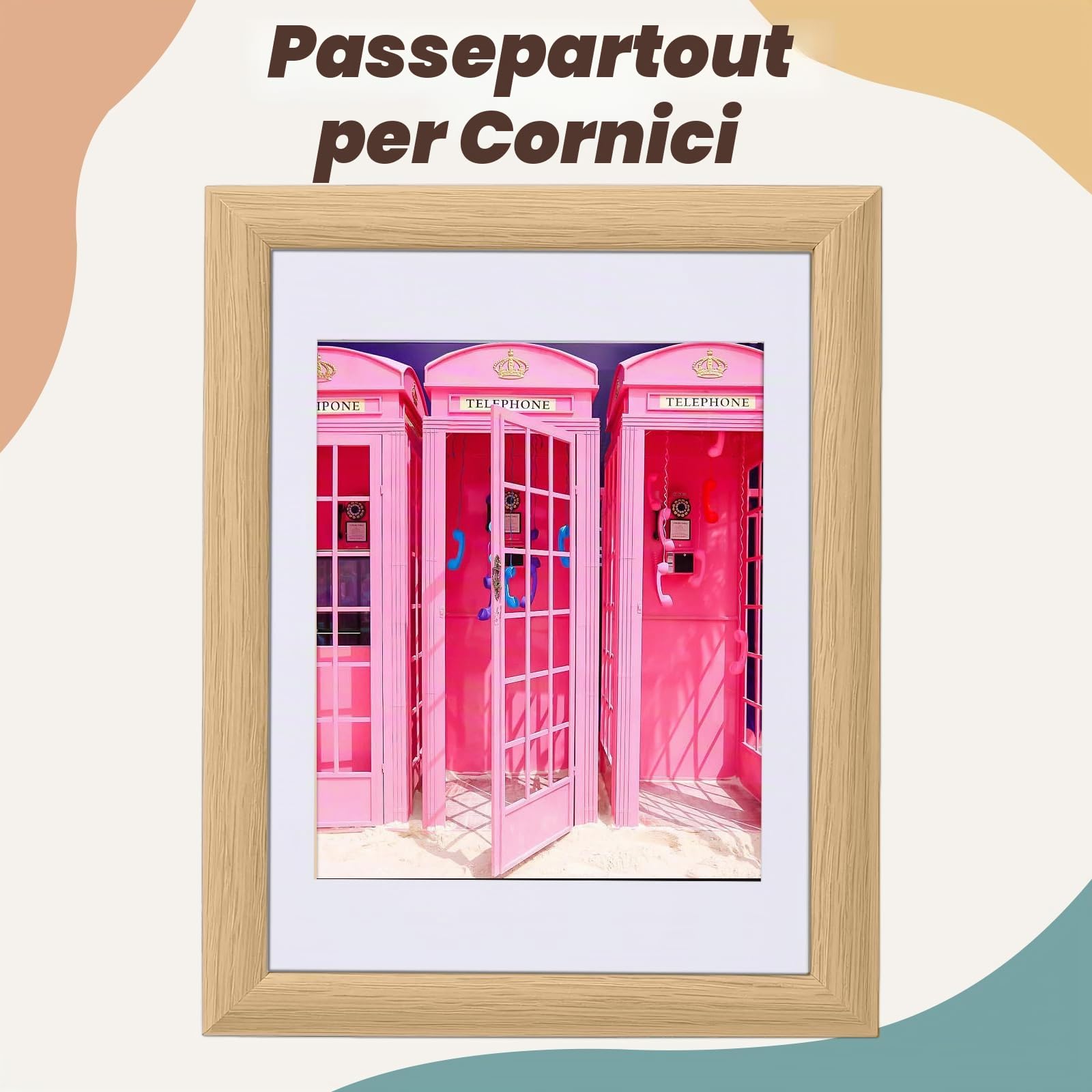 Fentar 10 Pezzi Passepartout 30x40 cm, Cartoncino Bianco per Cornici, Apertura Interna 25x30 cm, Ideale per Foto, Dipinti, Stampe e Quadri, Formato Standard per Mostre e Decorazioni Domestiche