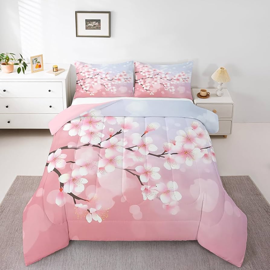 GOLD  ダウンコンフォーター ピンク 花柄 Amazon.com: DaDa Bedding Cottage Patchwork Cotton Floral