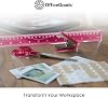 OfficeGoods 3 Piece Acrylic Desk Set - Includes Ruler, Staple Remover, Scissors - Functional & Elegant Desk Accessories - Stationery Tools for Home, Office, and School - Pink with Silver Metal
