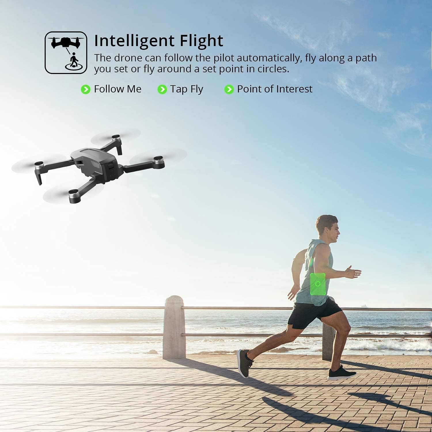 4DF4 GPS Drones with Camera for Adults,4K HD 2-Axis gimbal Anti-shake FPV Camera Live Video,Brushless Motor RC Quadcopter, Auto Return,GPS Follow Me,Waypoint Fly,2 Batteries