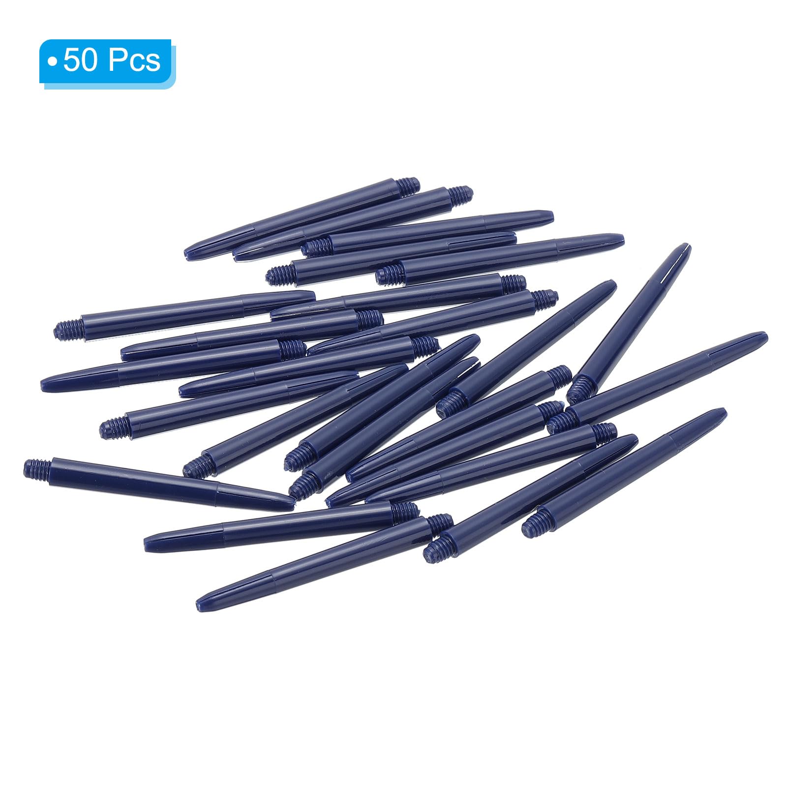 PATIKIL 53mm Plastic Dart Shafts, 50 Pack Medium 2BA Thread Dart Stems Dart Accessories, Purple - Image 3