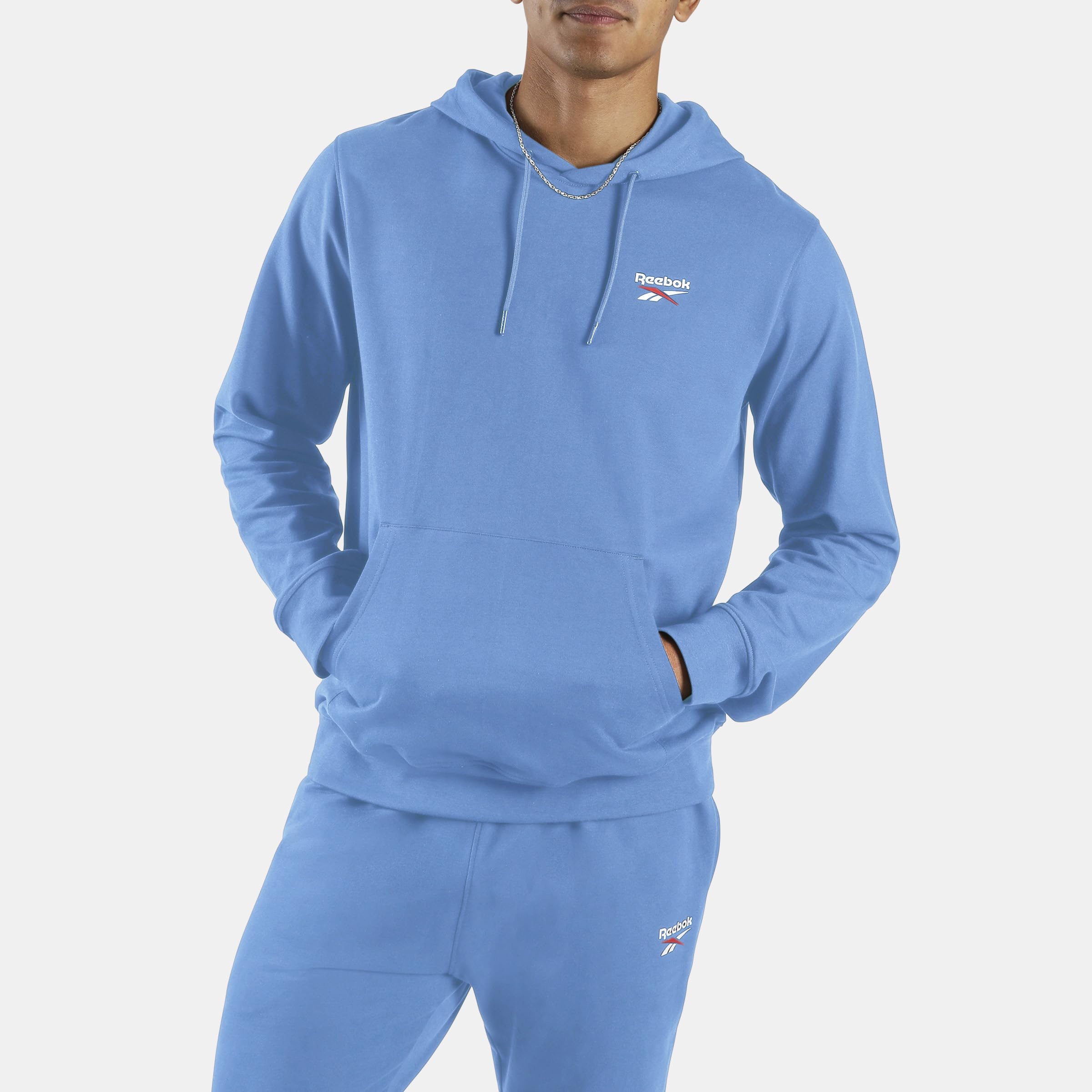 Reebok ID SMALL Logo French Terry Hoodie Blue