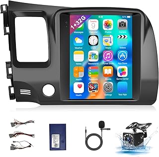 for Honda Civic 2004-2009 Android Car Stereo with WiFi GPS Navigation Radio Player Mirror Link for Android/iOS Phone 9.7 Inch Touchscreen Bluetooth Call/Music FM/RDS Radio Backup Camera