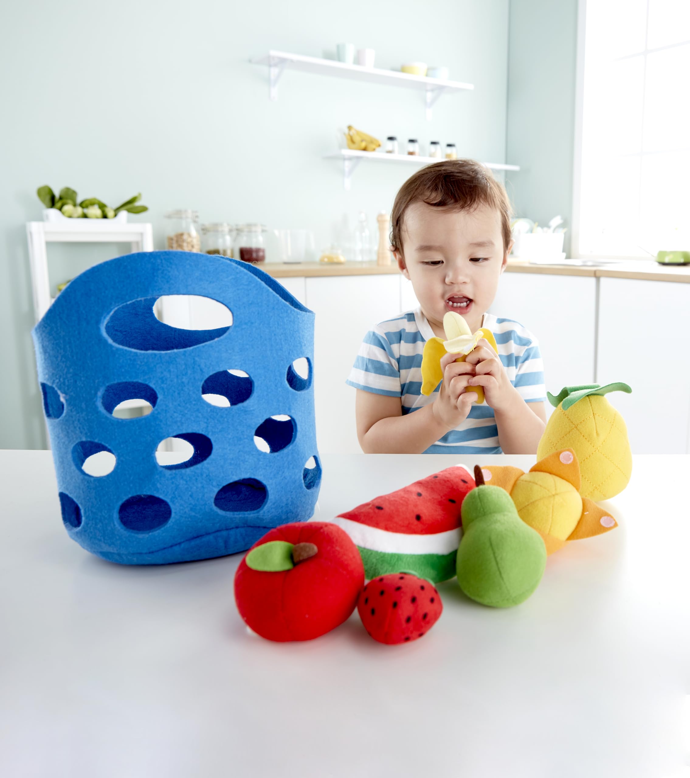 Hape E3169 Fruit Basket - Soft Food Accessories - Suitable for 18 months and up