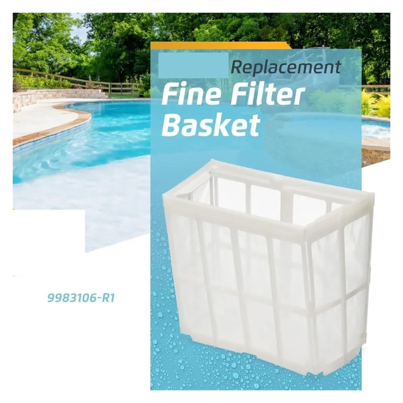 Cesta de prefiltro Ultrafina 9983106‑R1, Compatible con Dolphin | Compatible con el accesorio de repuesto de la máquina robótica de limpieza de piscinas S200,S300,S300i.