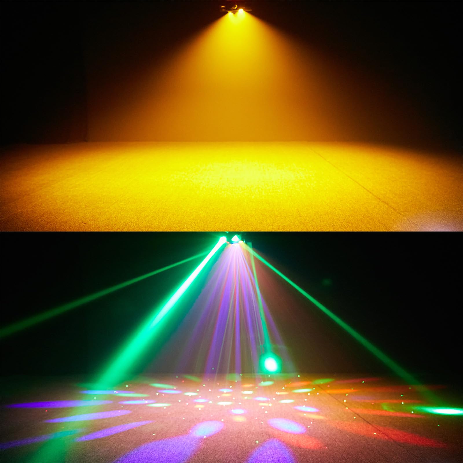 Moving Head Bühnenlicht, LED-DJ-Lichter mit DMX512-Controller, Soundaktivierung, 4 Stück 12 W RGBW-LED-Perlen, Dimmer-Stroboskopeffekt