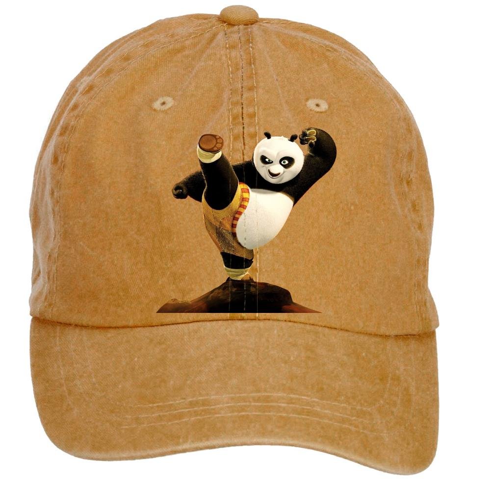 Aiyle Bonee Kung Fu Panda Jack Black Adjustable Baseball Caps for Men Brown One Size