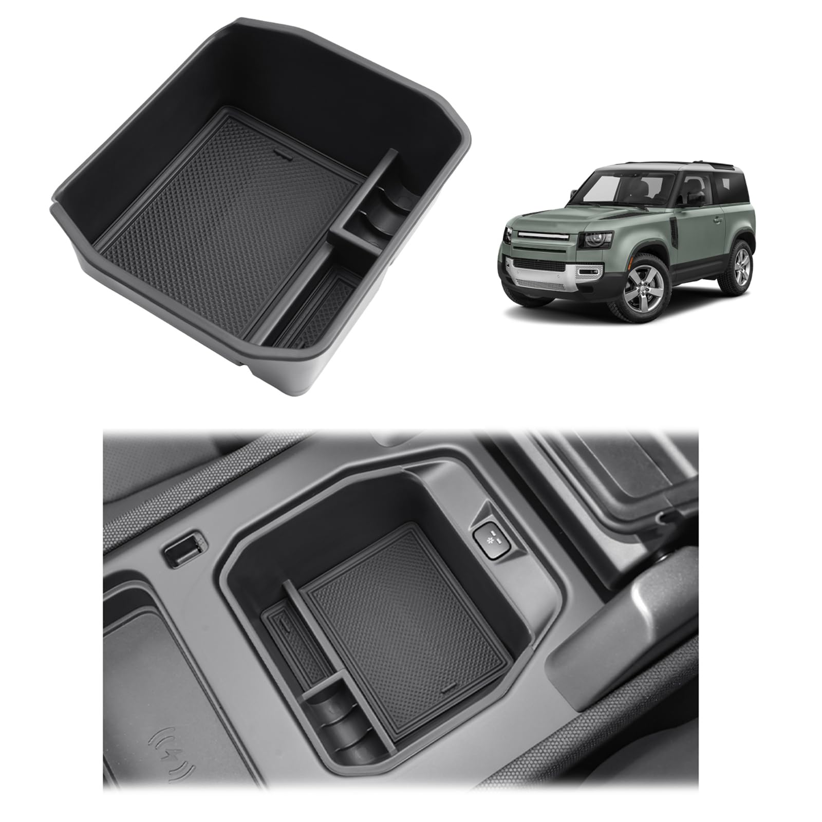 Cenicero Original De Tablero Para Land Rover Defender 90/110 – Montaje Central, Acabado Texturizado
