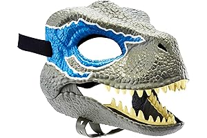Mattel Jurassic World Dominion Velociraptor Blue Dinosaur Mask, Movie-inspired Role Play Toy...