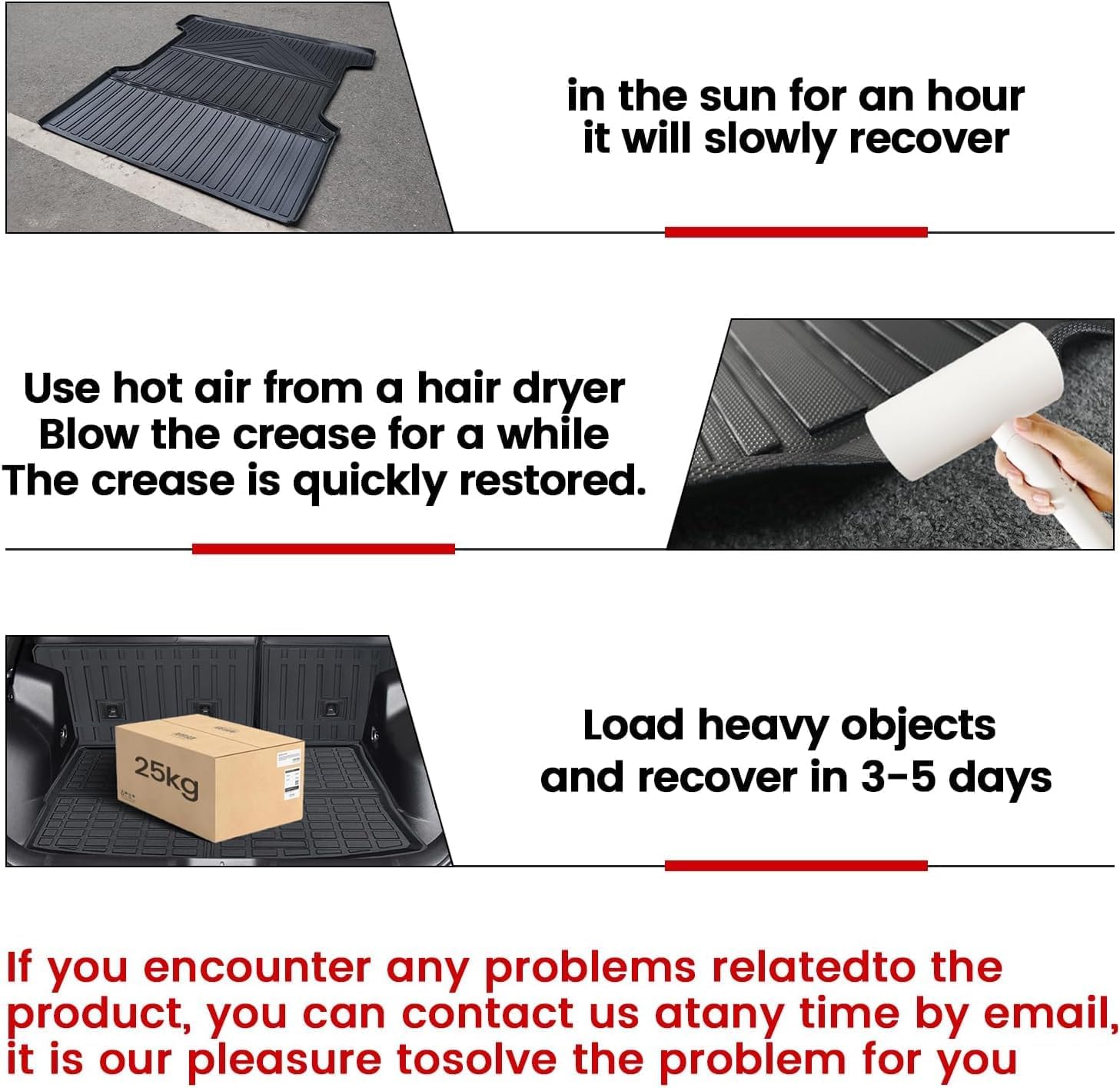 Vanseno Custom for 2020-2024 2025 2026 Jeep Gladiator JT Tailgate Mat Cargo Liner All Weather TPE Protection Mat for Jeep Gladiator JT Accessories, Black(Tailgate Mat)