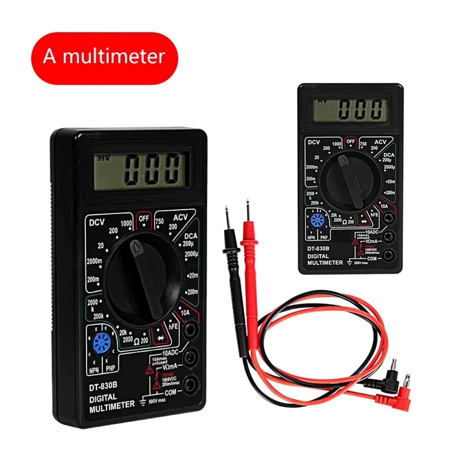 Zestawy Lutownicy 80W Regulowana Temperatura Multimetr Cyfrowy Auto RangingLCD Końcówki Lutownicze Przeróbka Narzędzi Spawalniczych Najlepszy Prezent(Red-01)