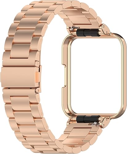Miniatura 8 de Bandas compatibles con Xiaomi Redmi Watch 2 Lite Rastreador de actividad de acero inoxidable sólido para mujeres y hombres, pulsera de metal con