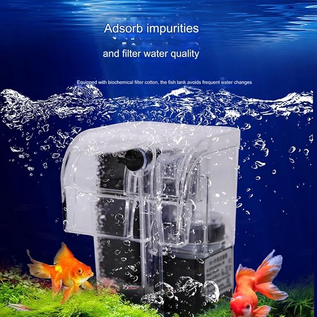 Foto 5 de 7 de BYCUFF de Agua Filtro Externo para Colgar para Acuario Filtro de Pecera Purificador de Agua Sumergible Filtro…