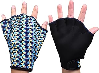 Guantes de Natación Guantes Palmeos de Buceo Guantes de Entrenamiento Natación Guantes Acuáticos Resistente al Agua Palmé de Neopreno Surf para Niño Adulto