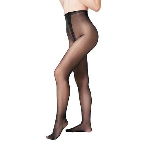 Cecilia de Rafael Women's Eterno Super Lucido Tights, 20 DEN - L - Black (Black 09)