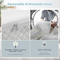 Vista 6 de LILNAP Colchón impermeable de 3 pulgadas, 38 x 26 x 3 pulgadas, colchón de espuma viscoelástica con funda transpirable y extraíble para dormir
