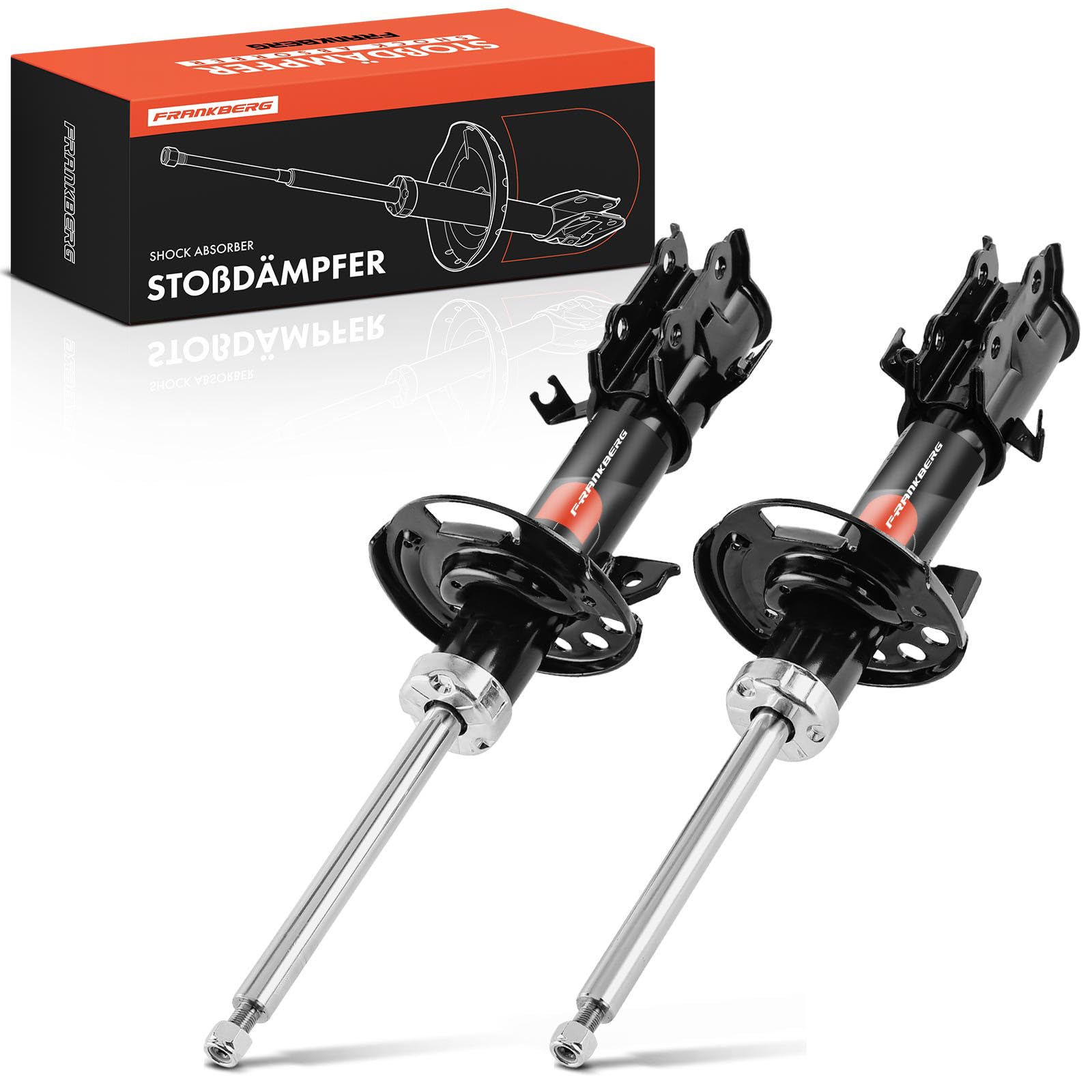 Frankberg 2 amortiguadores delanteros de 512 mm a presión de gas 1783636 | Compatible con: Fiesta VI Van, Fiesta VI CB1 CCN, Fiesta Saloon