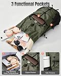 25L Waterproof Hiking Backpack with Chest Strap for Men Women, Lightweight Breathable Padded Travel Hiking Daypack