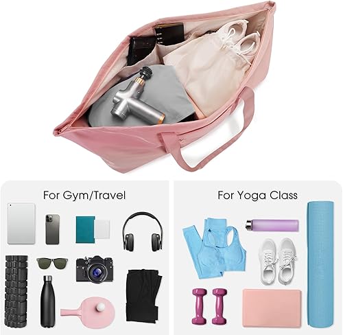 Miniatura 7 de Bolsa grande para esterilla de yoga con compartimento para zapatos y bolsillo impermeable, bolsa de gimnasio para pilates con soporte para esterilla