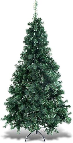 COSTWAY Árbol de Navidad artificial de PVC de 7 pies con soporte para temporada de vacaciones para interiores y exteriores, verde COSTWAY Árbol de Navidad artificial de PVC de 7 pies con soporte para temporada de vacaciones para interiores y exteriores, verde