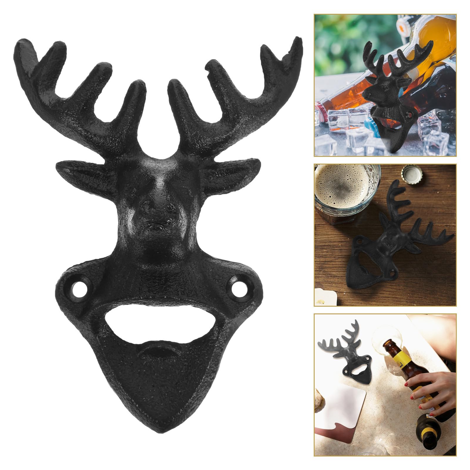 UPKOCH Abridor de Botellas de Cerveza de Metal Negro, Ligero y Resistente, Diseño Vintage para Graduaciones y Ocasiones Obsequios, Práctico y Duradero