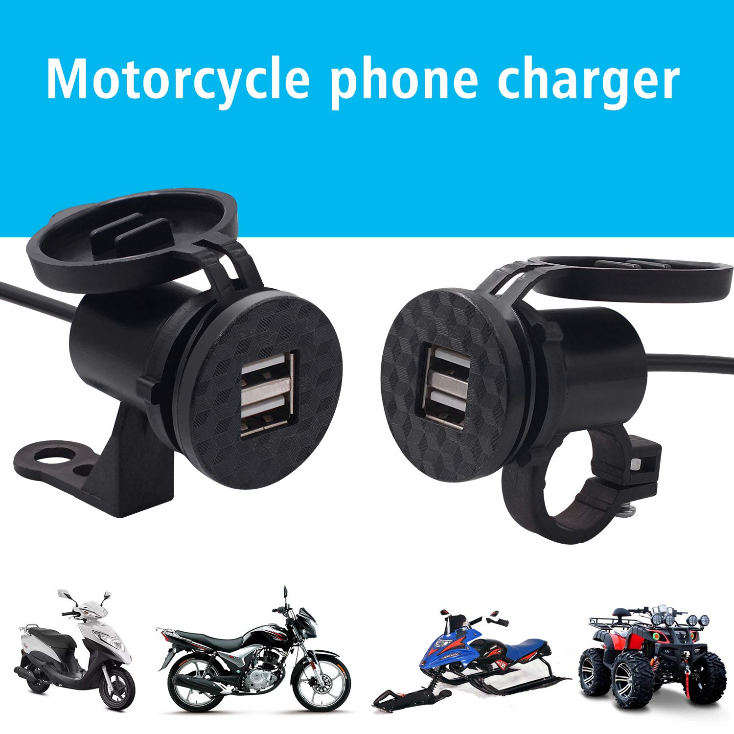 Cargador USB Dual Para Motocicleta, Adaptador De C... – Grandado