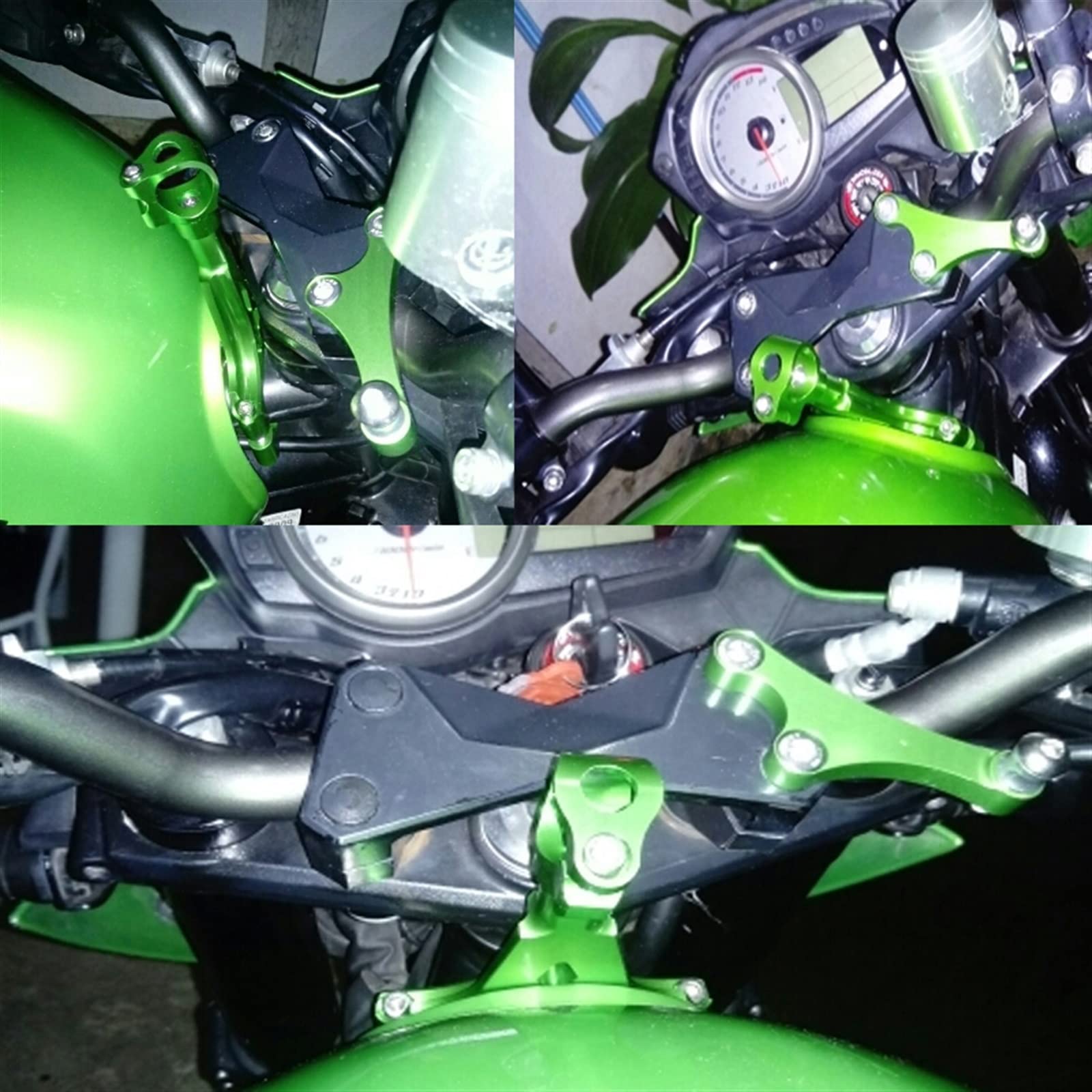 Amortisseur De Direction Pour Kawasaki Z750 (2003-2013) - Kit De Support En Aluminium, Couleur Noire - 12