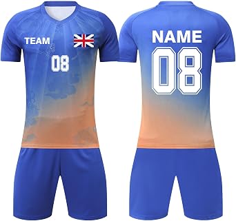 Custom Football Jerseys for Kids Youth Adult Personalised Football Kit with Name Number Team Logo