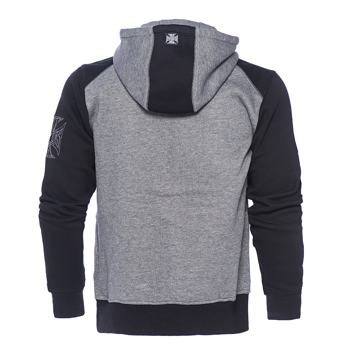 West Coast Choppers WCC Hoodie OG Cross Hoody Zip Grey