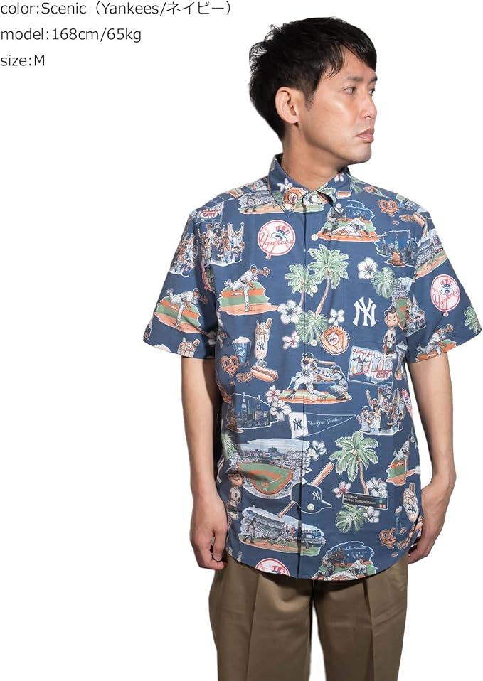 Amazon.co.jp: [レインスプーナー] 半袖 アロハシャツ フルオープン