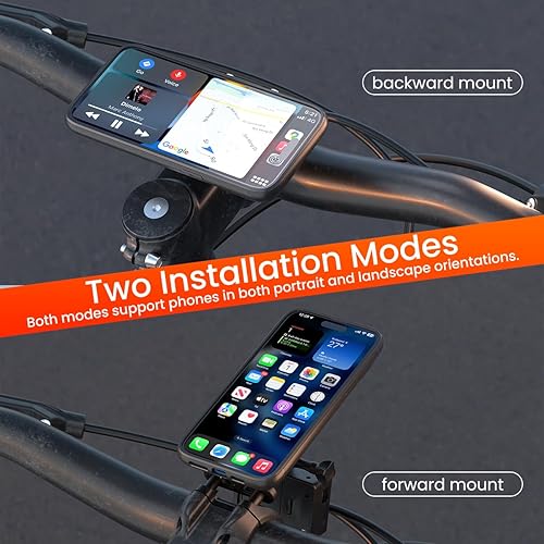 Miniatura 4 de sincetop Soporte de teléfono para bicicleta, soporte de teléfono de aluminio para vástagomanubrio de bicicleta, bloqueo rápido y liberación 1S,