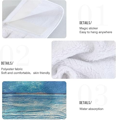 Vista 82 de Boccsty Toallas de baño con diseño de tortuga marina, estrella de mar, 2 piezas, mapa de tortuga, animales del océano, toalla de baño para bar