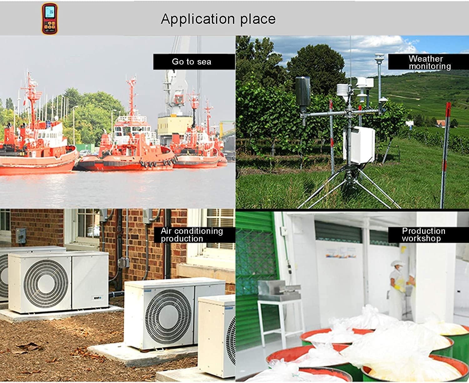 Handheld Anemometer, Digital Wind Meter,Anemometer Wind Speed Meter with Backlight Max/Min/Avg Functions for Measuring Wind Speed Air Velocity HVAC Anemometer Outdoor