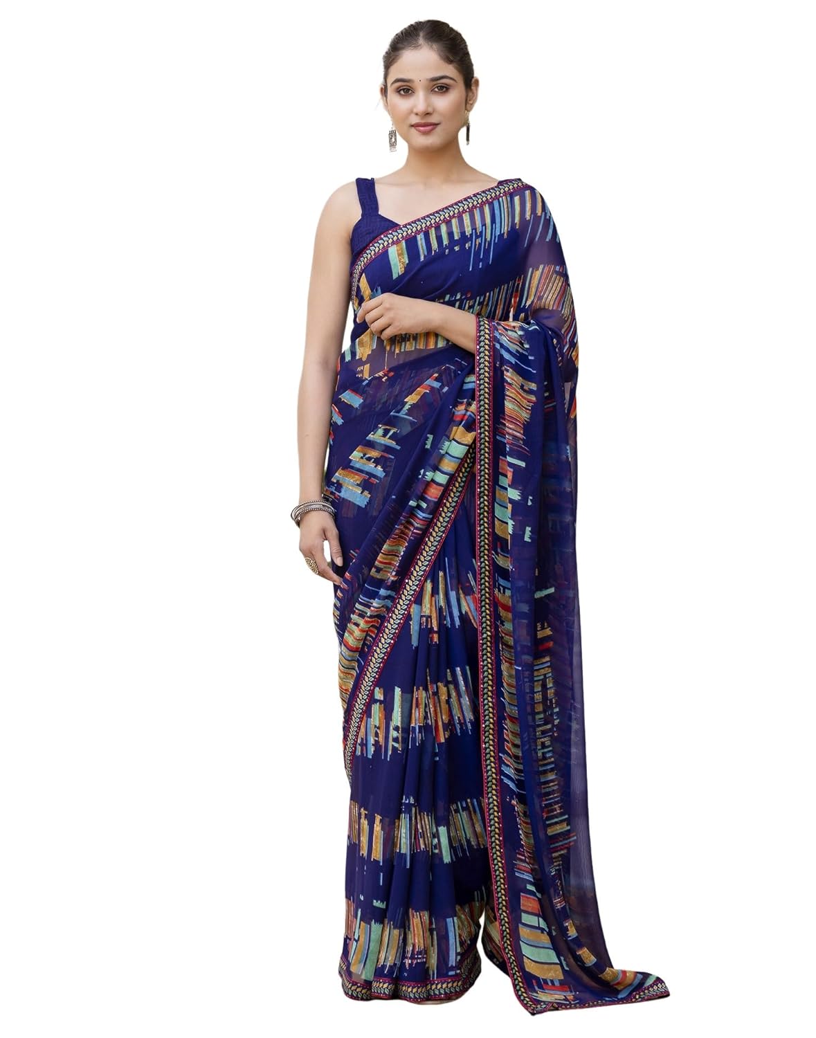 SIRIL Women’s Georgette Printed Saree With Unstitched Blouse Piece SIRIL Women’s Georgette Printed Saree With Unstitched Blouse Piece