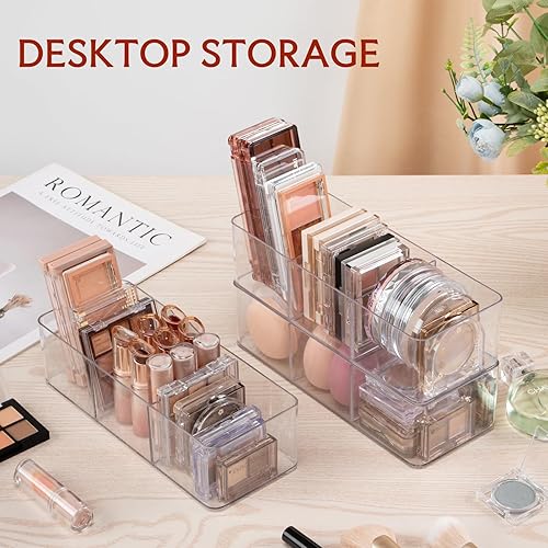Miniatura 5 de Organizador de acrílico para almacenamiento de maquillaje, organizador de cosméticos para cajón de baño, vitrina para tocador, encimera, cocina,