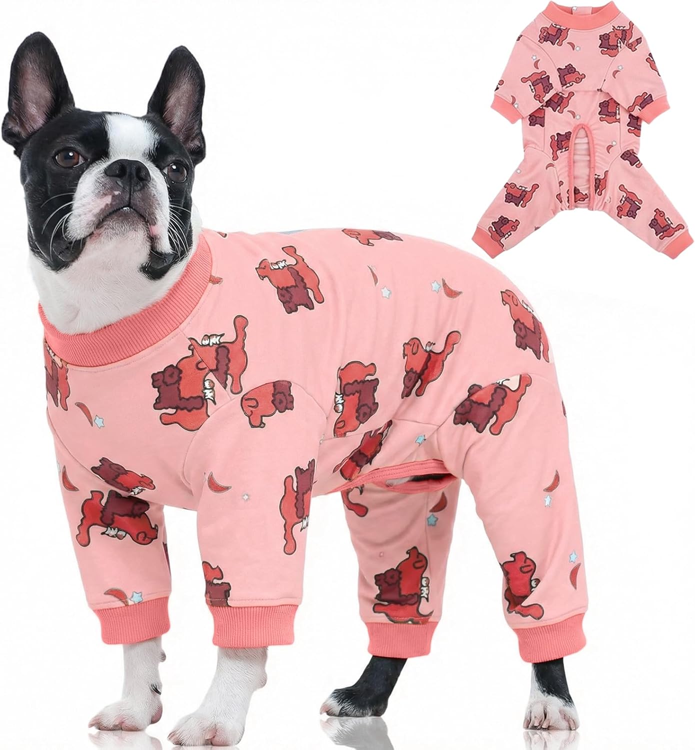 FUAMEY Dog Pajamas & Recovery Suit with Back Zipper,4-Leg Full Body Surgical Suit for Dogs,Dog Post-Surgery Wound Protection to Prevent Licking,Dogs Onesie for Shedding Control Extra Large Blue XL