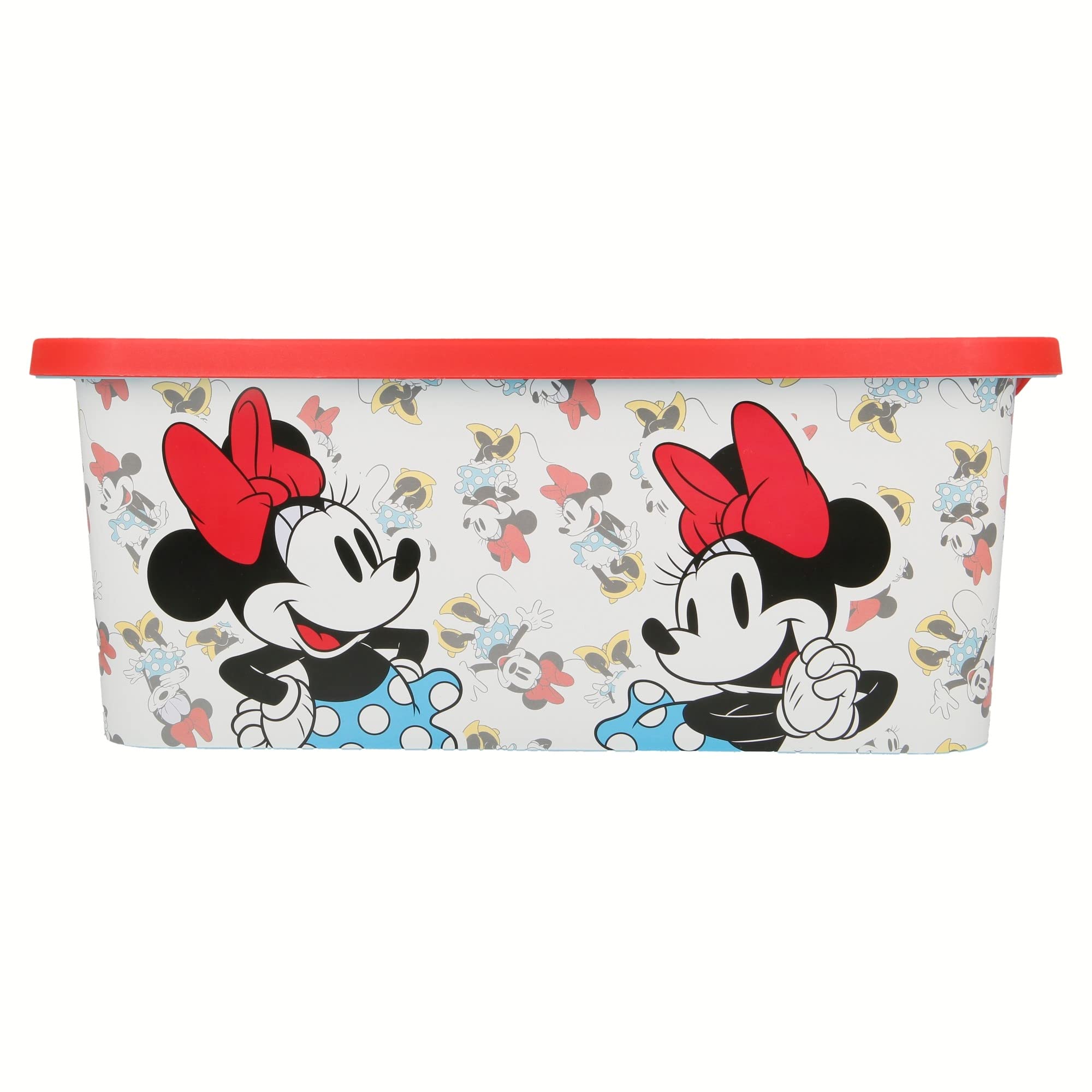 Stor Minnie Mouse Storage Box Container with Click Lock Lid, For Kids, Bedroom, Playroom, Toys, BPA Free (13 Litre)