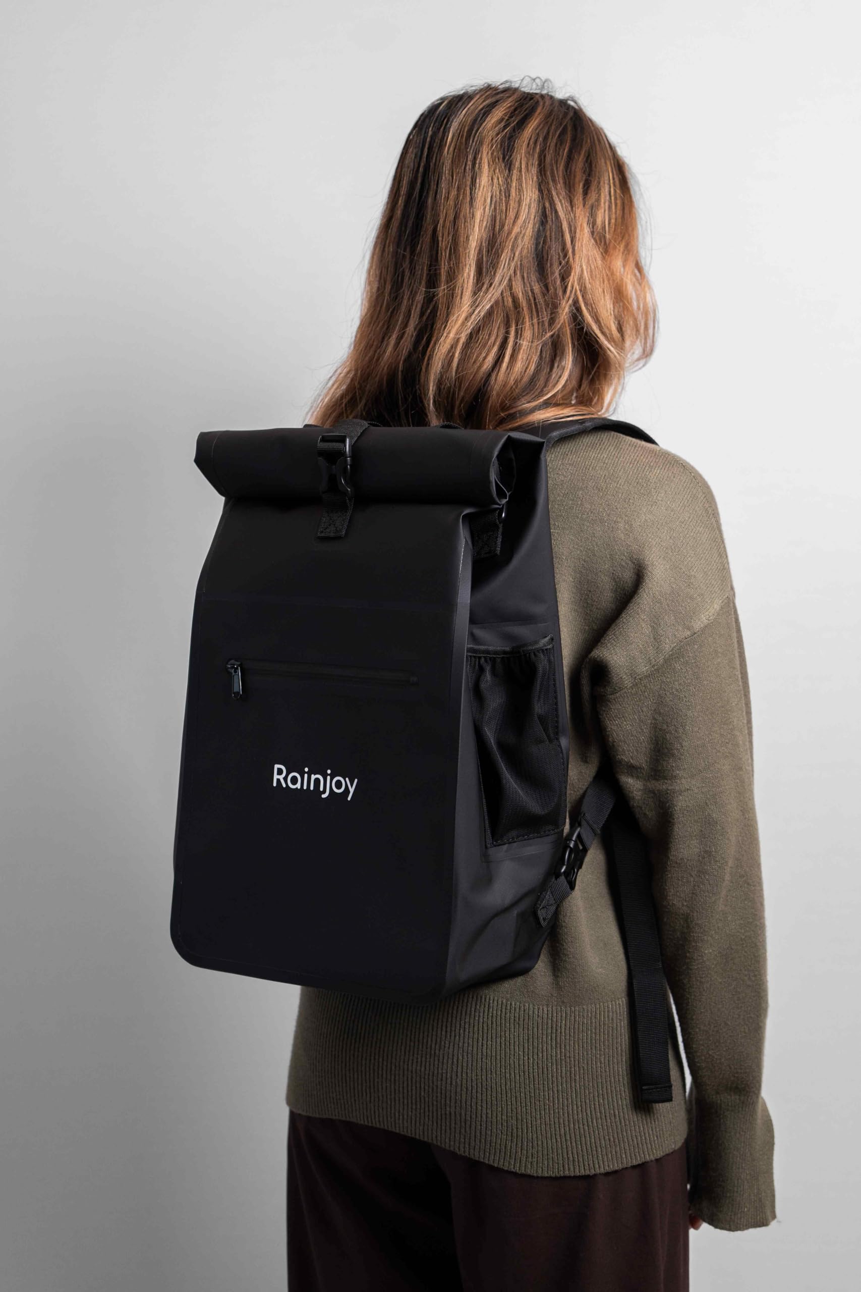 Zaino da bicicletta impermeabile 3in 1 25L adattabile Borsa portabagagli a tracolla (nero)