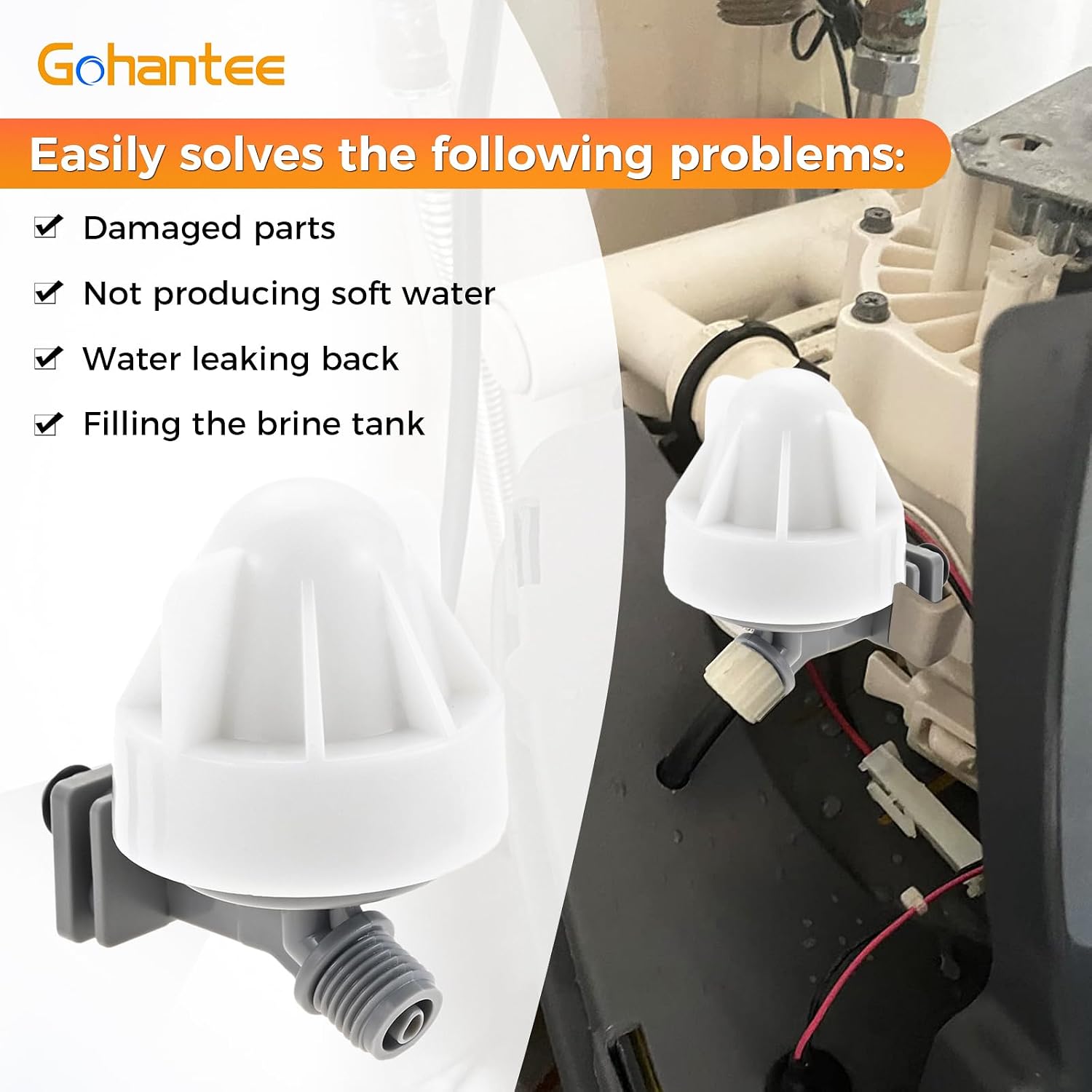 New Water Softener Nozzle and Venturi Assembly 7187065 Replacement Compatible with GE, NorthStar, Kenmore, Whirlpool, Morton, Rheem, Replaces 7214969, 7165704, 7238450, 7187065 and WS15X10027